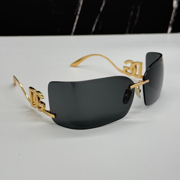 NEW DOLCE&GABBANA DG2319 02/87 GOLD/BLACK SUNGLASSES DG2319 0287 EYEWEAR - Picture 5 of 12